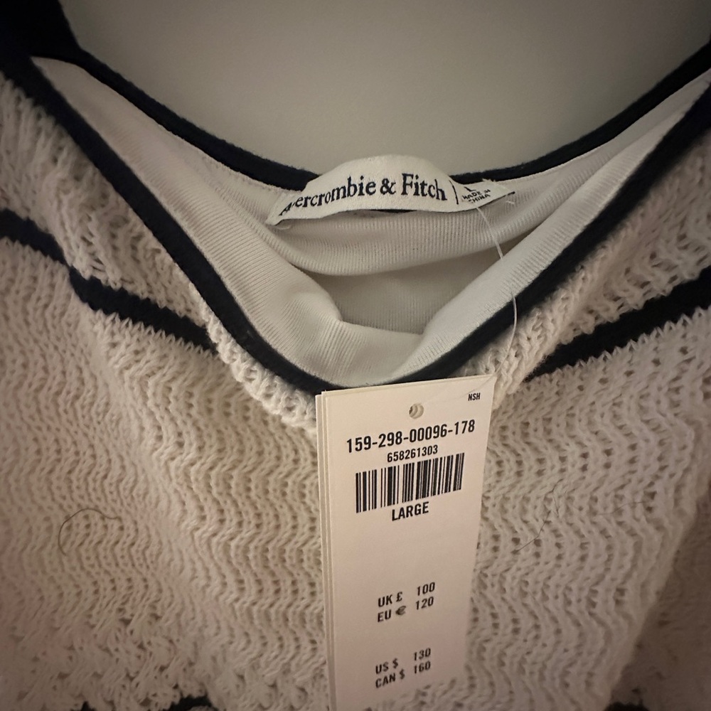 Abercrombie & Fitch Cream and Black Crochet Maxi Dress - Picture 7 of 7